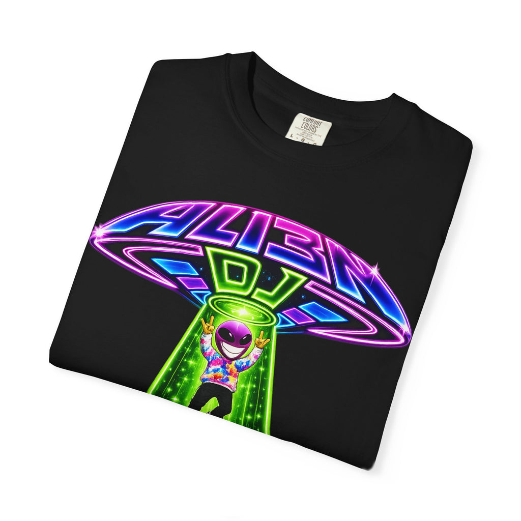 Alien DJ UFO Abduction T-Shirt - Standard 100% Cotton
