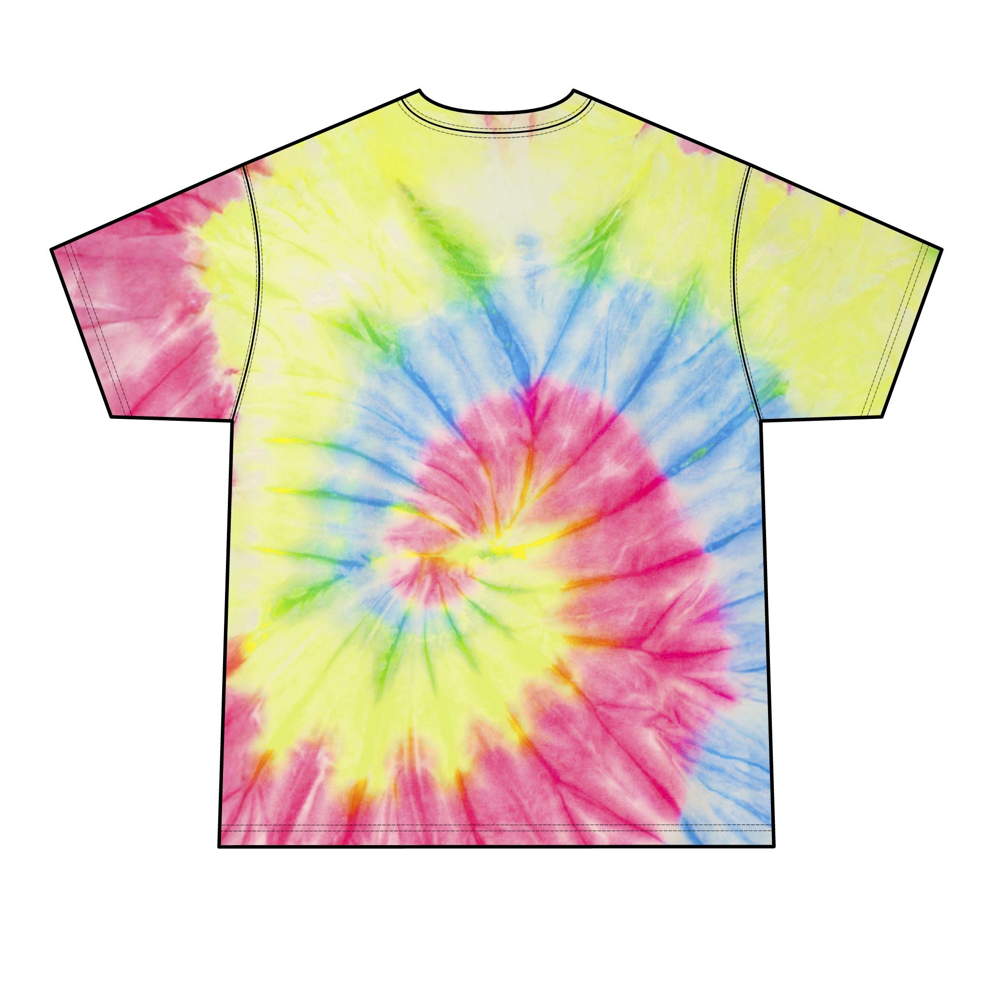 Alien DJ Tie-Dye Tee — Neon UFO Graphic Men’s T-Shirt