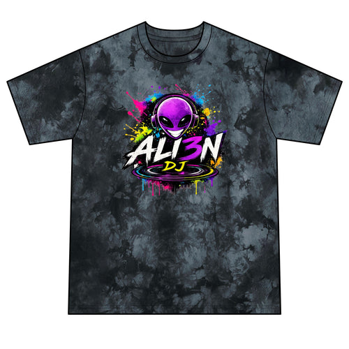 Alien DJ Tie-Dye T-Shirt — Crystal Graphic Tee