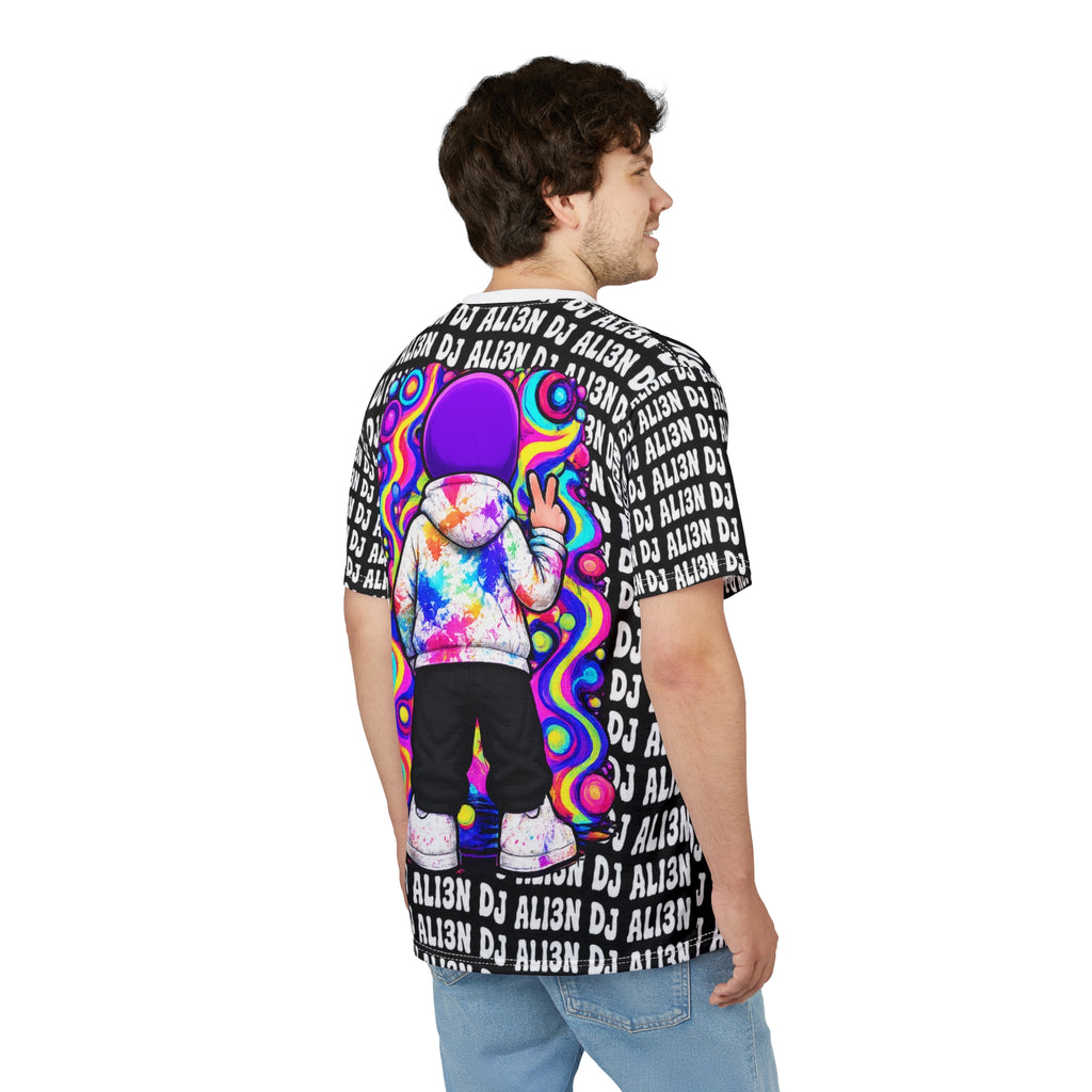 Alien DJ Graphic Tee — Colorful Psychedelic Alien Hoodie Design All-Over Print