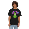 ALI3N DJ Oversized T‑Shirt — Neon UFO Music Graphic Tee